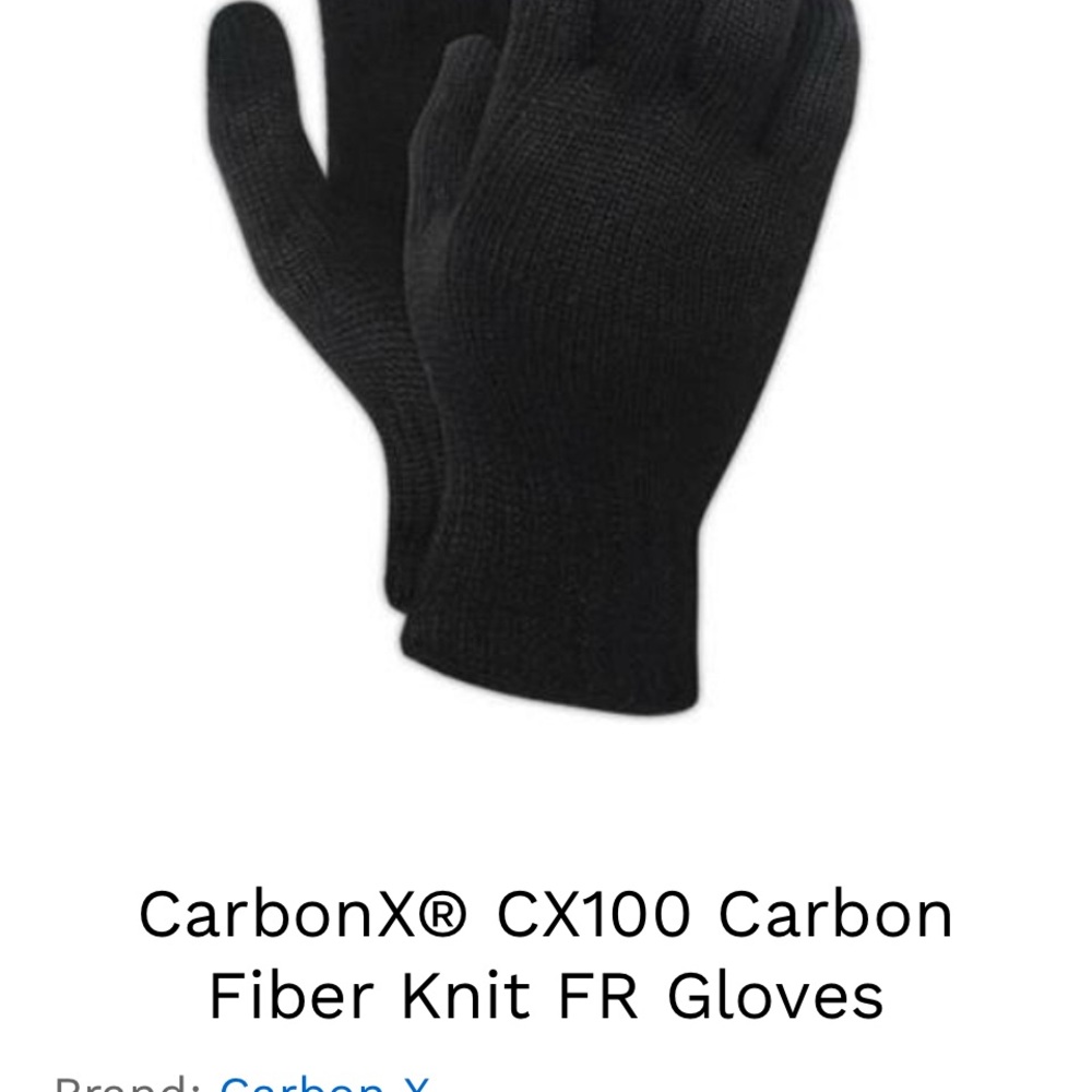 Carbon Black Fiber Knit Gloves- heat resistant- 8 pair total